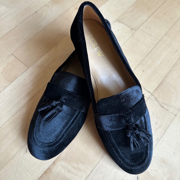 J.Crew Marie Black Velvet loafers, 8 - Picture 2 of 6